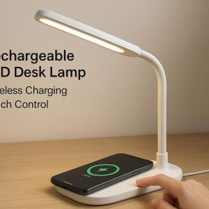 1 Rechargeable LED Desk Lamp with Wireless Charging and Touch Control