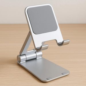 Adjustable Aluminum Phone Stand for Desk with Foldable Design